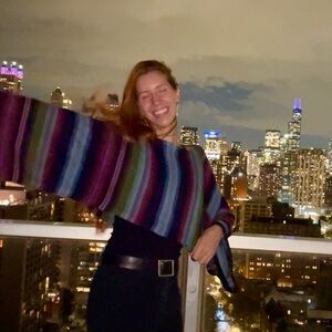 Striped Multicolor Long Sleeve crop Top